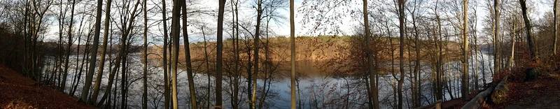 Panoramablick über den Liepnitzsee im Winter, Wandlitz